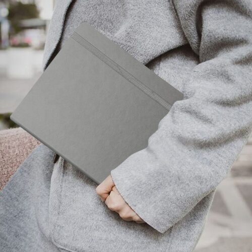 A5 leather hardcover diary, notebook with stitching, elastic sealing tape, customized color design, diary for office and b...