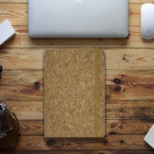 Customized logo A5 recycling journal elastic band wireless charging notebook environmentally friendly cork notebook - Cork...