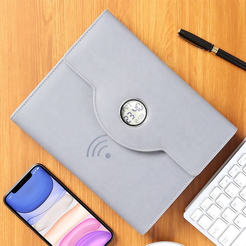 2026 New Rongyi A5 Customized Color Printing Leather Cover Seam Binding Storage Box Notebook Business Mobile Power Noteboo...