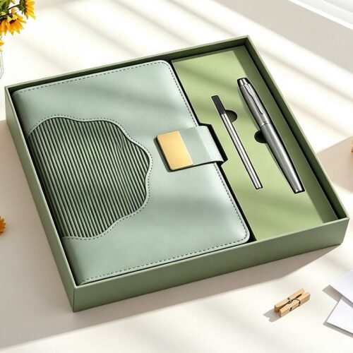 Customized Logo Luxury Notebook Pen Gift Set Small Business Company Promotion Administrative Office Gift Set - Notebook se...