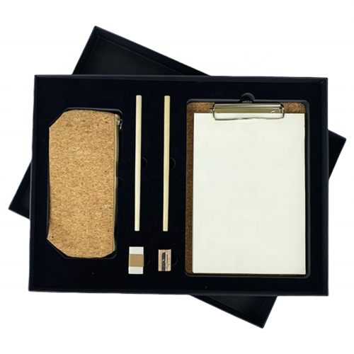Wholesale customized eco-friendly 5-in-1 stationery set hot selling online cork material drawing board promotion business ...