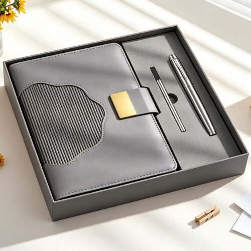 Customized Logo Luxury Notebook Pen Gift Set Small Business Company Promotion Administrative Office Gift Set - Notebook se...