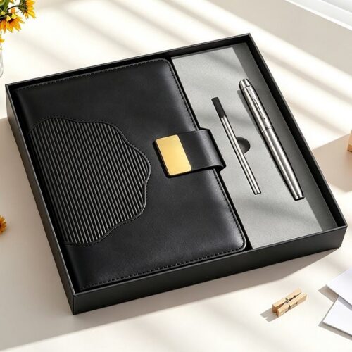 Customized Logo Luxury Notebook Pen Gift Set Small Business Company Promotion Administrative Office Gift Set - Notebook se...