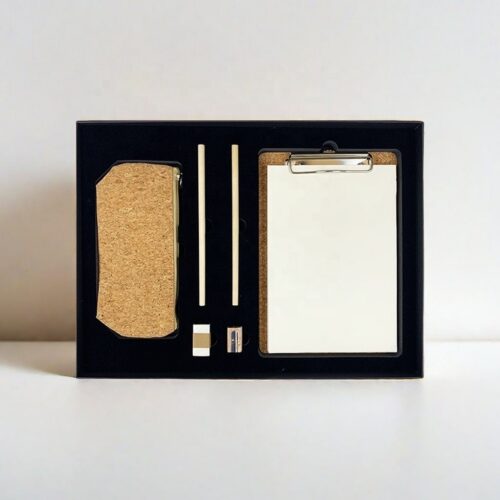 Wholesale customized eco-friendly 5-in-1 stationery set hot selling online cork material drawing board promotion business ...