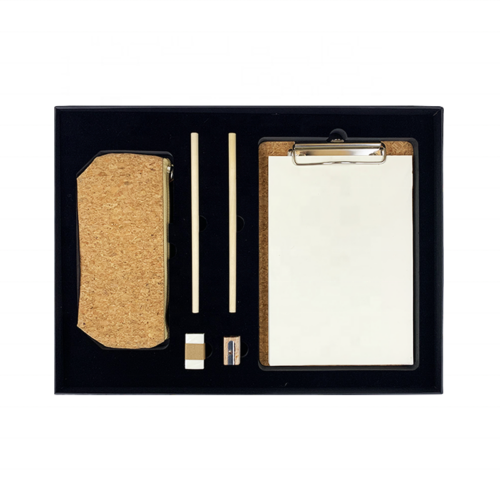 Wholesale customized eco-friendly 5-in-1 stationery set hot selling online cork material drawing board promotion business ...
